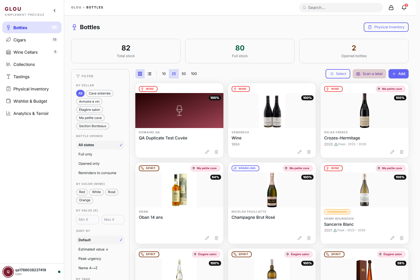 Shared inventory dashboard